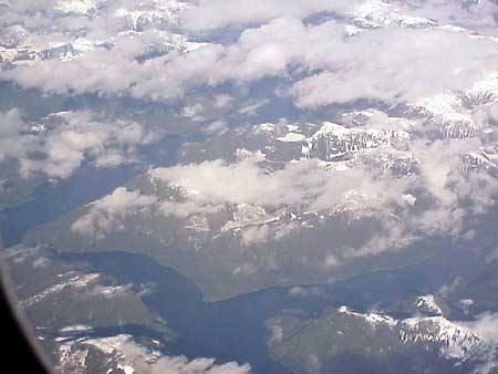 Southeast Alaska from 30,000 feet